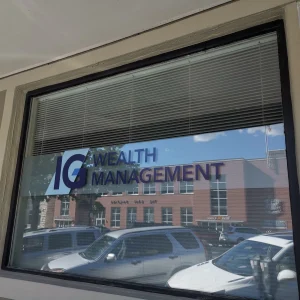 window graphics on exterior window